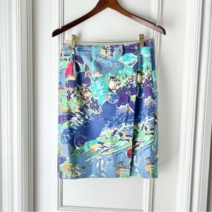 Vintage Breeches Tropical Wrap Skirt